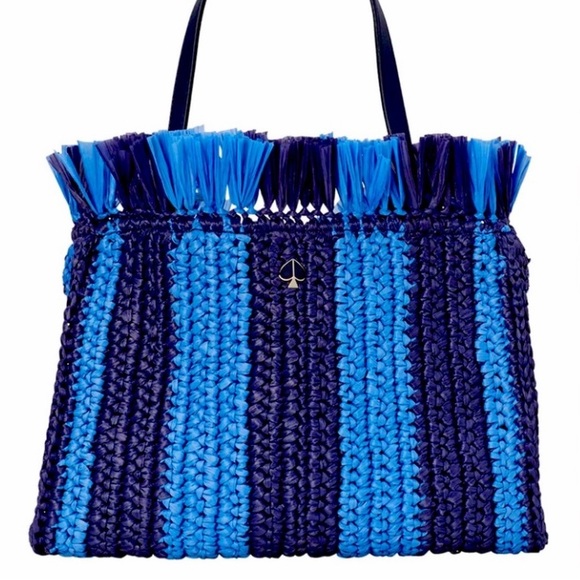 GIFT KATE SPADE SAM MEDIUM WOVEN RAFFIA STRAW SATCHEL BAG “ STILL IN STORES” - Picture 12 of 15
